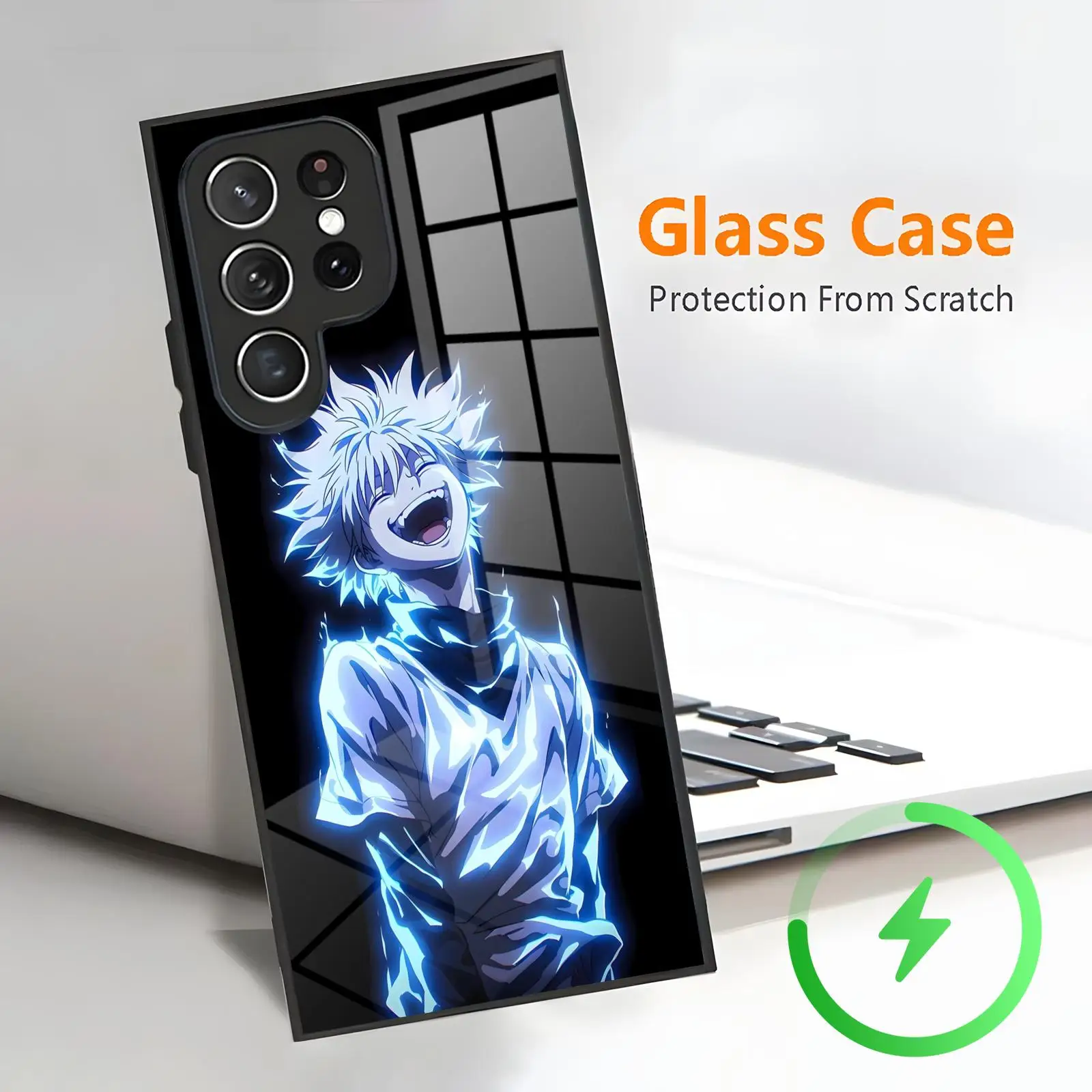 Anime H-Hunter K-Killua Phone Case For Samsung S26 S25 S24 S23 S22 S21 Plus Ultra Note20 Magnetic Glass Phone Case