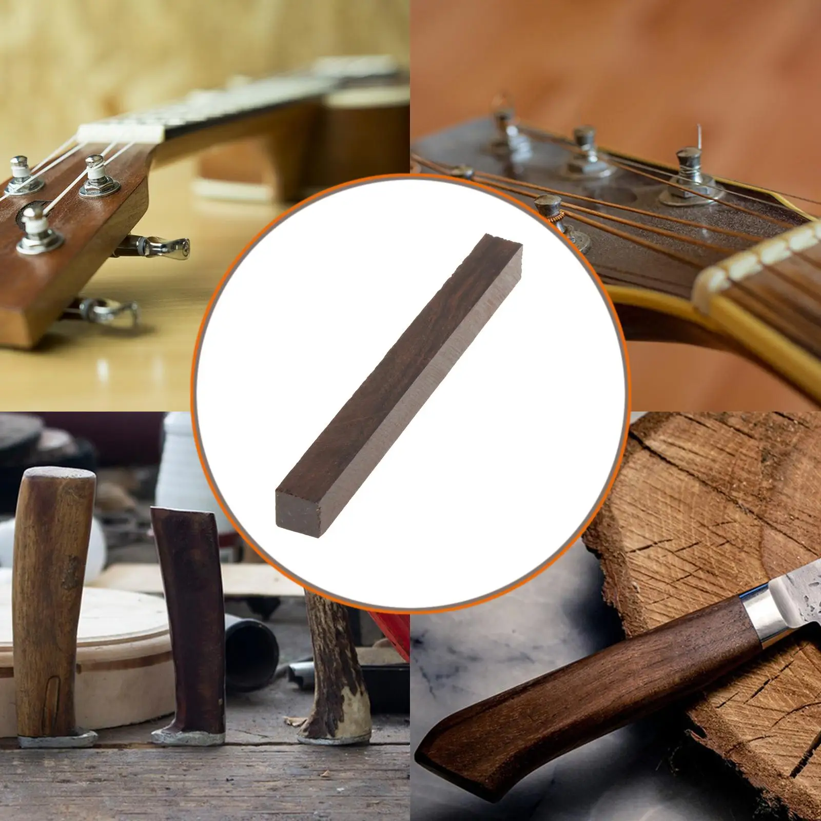 Ebony Lumber for Music Instruments Cutter Handle Knife Handle Wood Blank Ebony Blank for Crafts Wood Carving Guitar Parts view 4