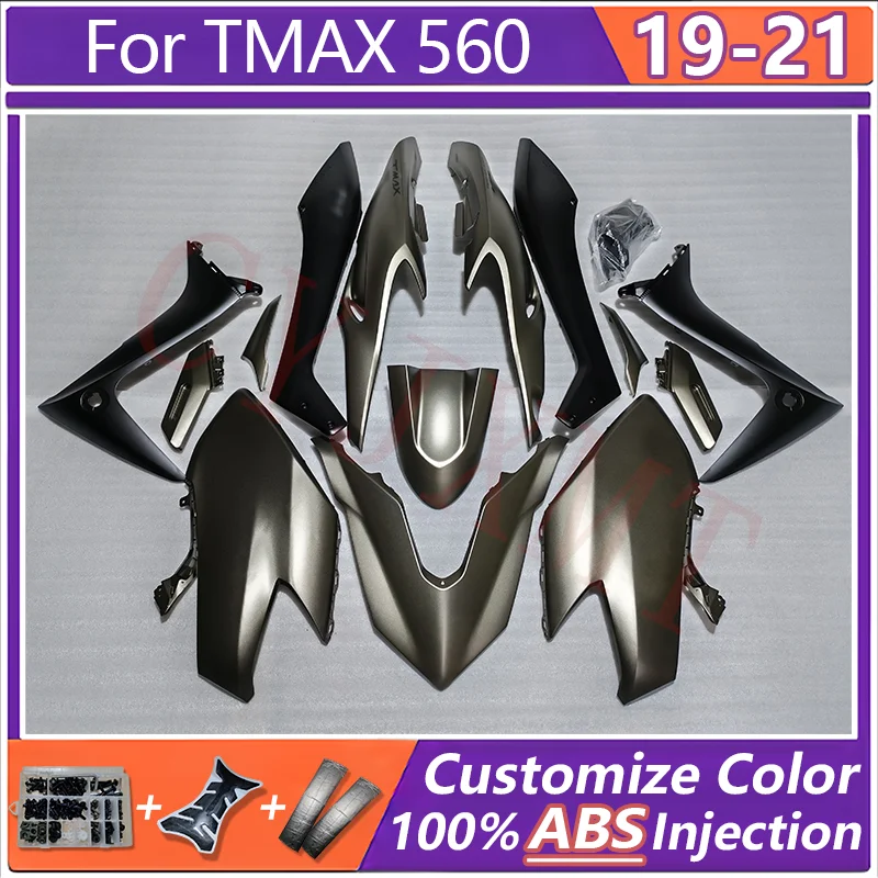 Motorcycle Fairing Kit For Yamaha TMAX560 2019-2021 Moto Plastic Fairings TMAX 560 19 20 21 Metallic Silvery Moto Bodyframe Case