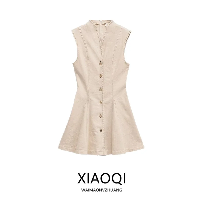 فستان صيفي جديد لعام 2025 بدون أكمام، متعدد الاستخدامات، قصير، أنيق، مناسب للتنقلات اليومية، يناسب جميع الإطلالات، خفيف الوزن. #5