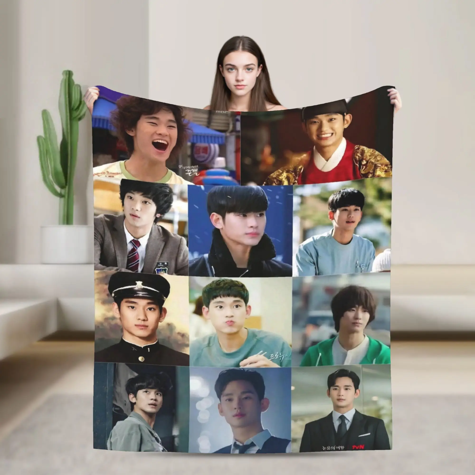 Kim Soo Hyun Blanket Super Soft Velvet Comfort Gifts  Throw Blanket Rug Piece