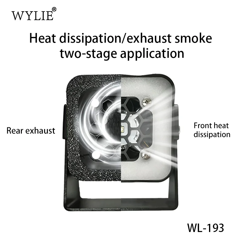 WYLIE WL-193 Storm 4-in-1 Adjustable Microscope Cooler/Smoke Exhaust Fan/UV Curing Lamp for Phone Motherboard PCB Repair Tools