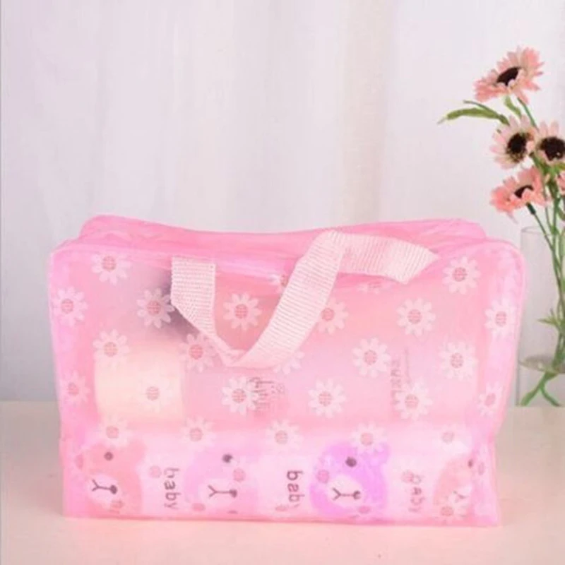 Waterproof PVC Cosmetic Storage Bag Women Transparent Organizer For Makeup Pouch Compression Travelling Bath Bags