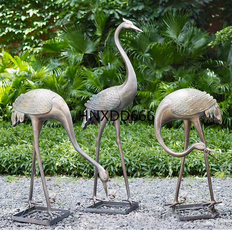 حوض سباحة كرين نحاسي تقليد على الطراز الصيني الجديد زخرفة المناظر الطبيعية