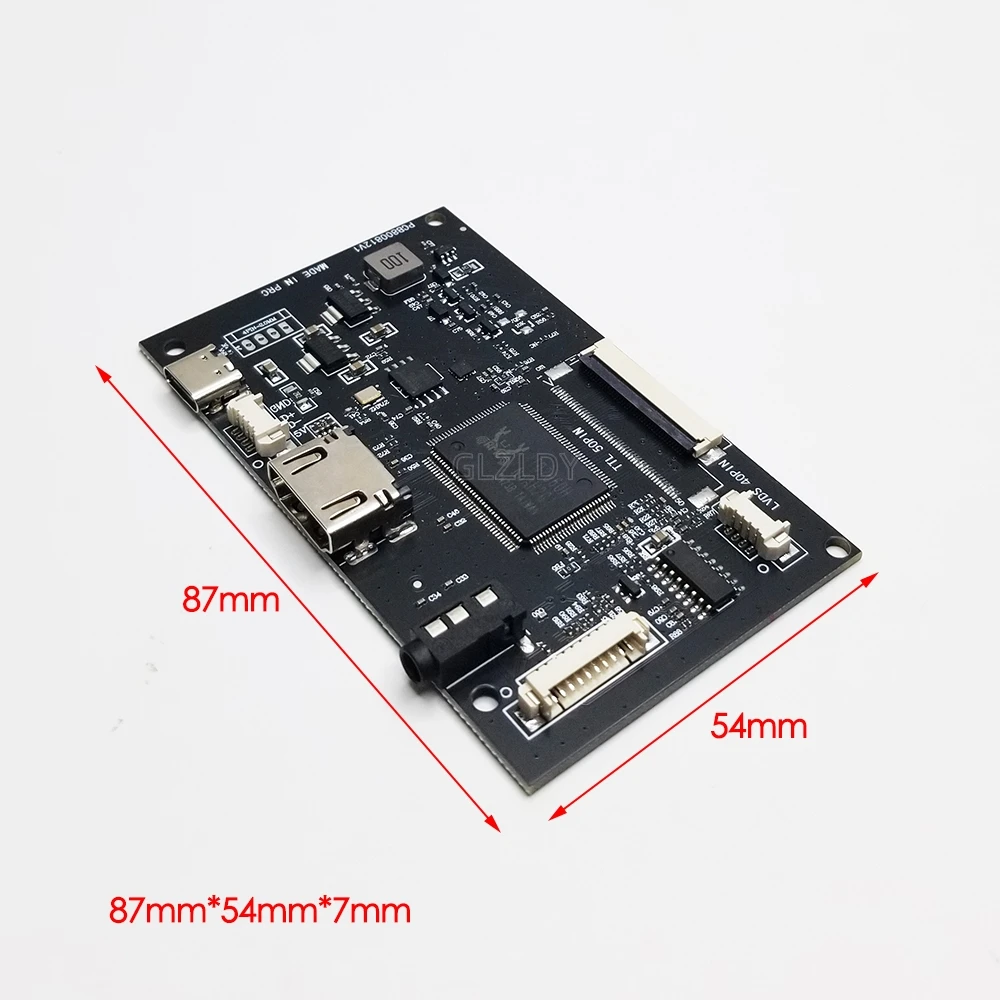 Universal 40Pin FPC LCD driver board Kit LVDS to HDMI Type-C 5V with speaker touch connector For EJ070NA01 EJ080NA04B ZJ080NA