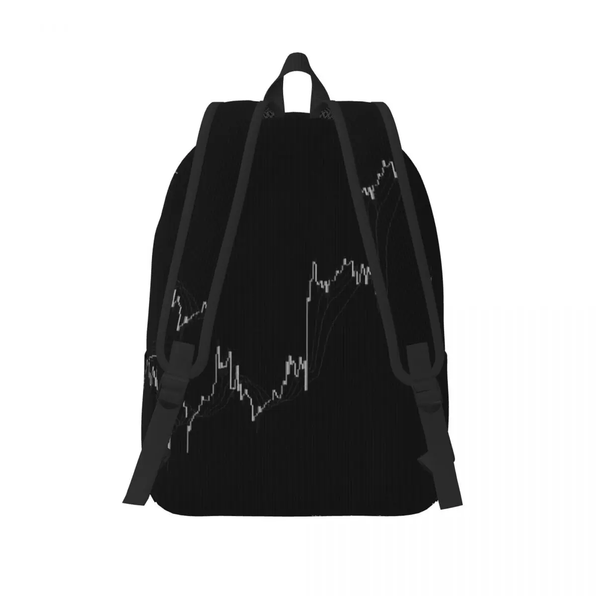 Candlestick Chart Student Backpack School Bag Hiking Travel Daypack for Men Women Fashion Bookbag Shoulder Bags