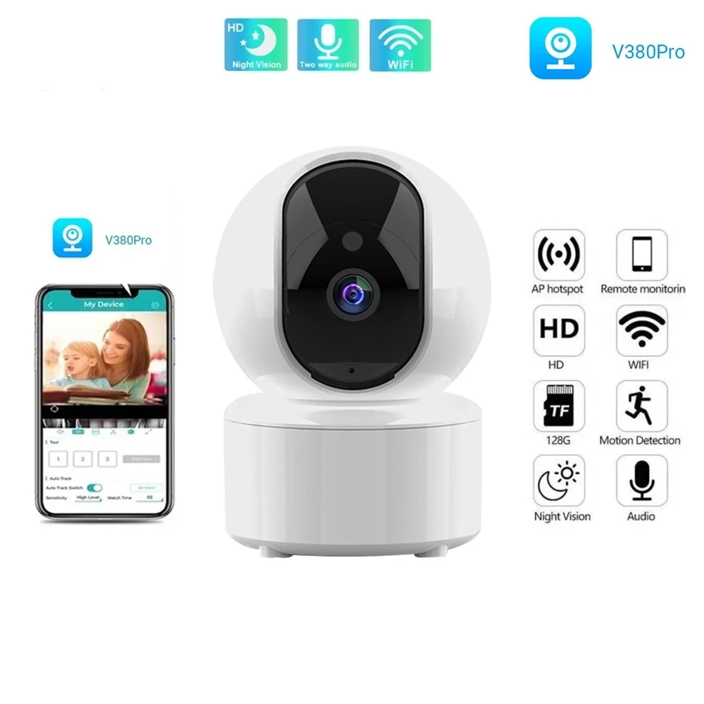 

3MP V380 Pro Mini WIFI IP Camera Indoor Wireless Security Smart Home CCTV Surveillance Camera Two Ways AUDIO