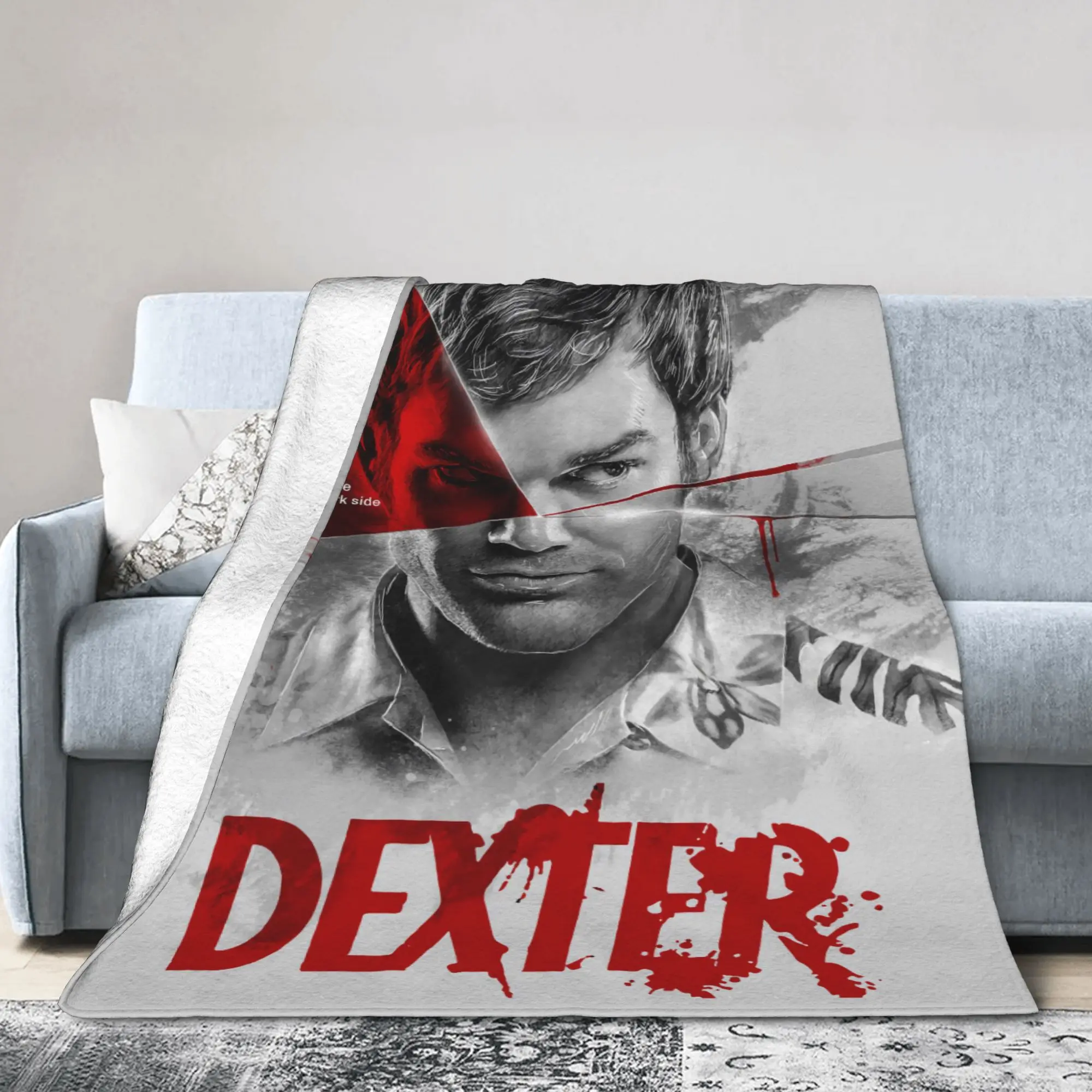 Dexter Morgan We All Have a Dark Side Blanket Quality Soft  Throw Blanket Winter Kids Adult Living Room Novelty Bedspread