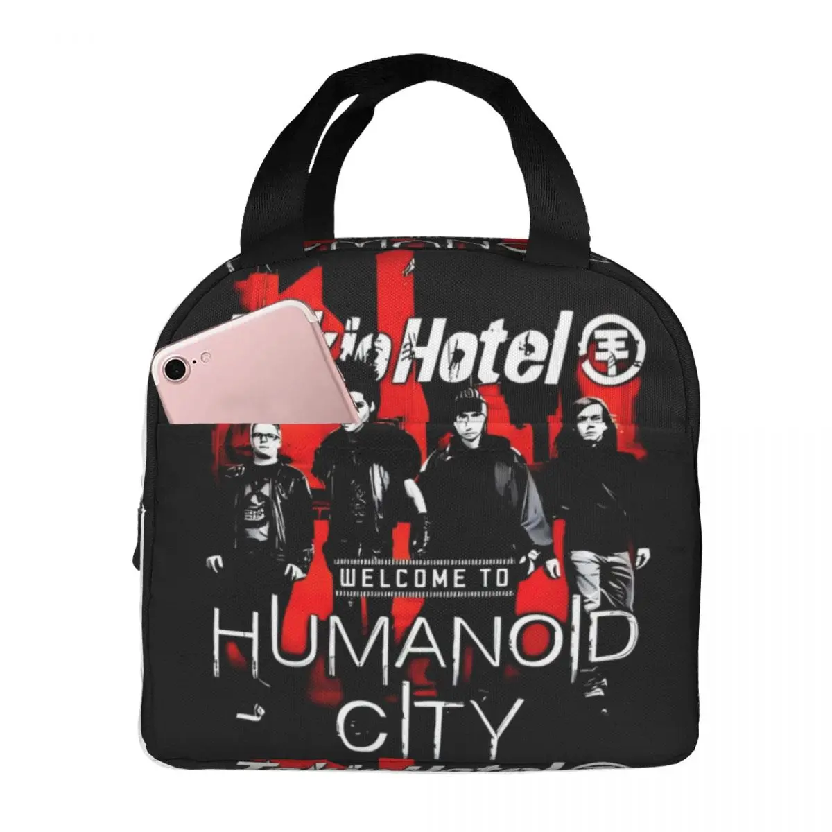 Music Rock Band Tokio Hotels Thermal Insulated Lunch Bags Women Resuable Lunch Container Outdoor Picnic Multifunction Food Box