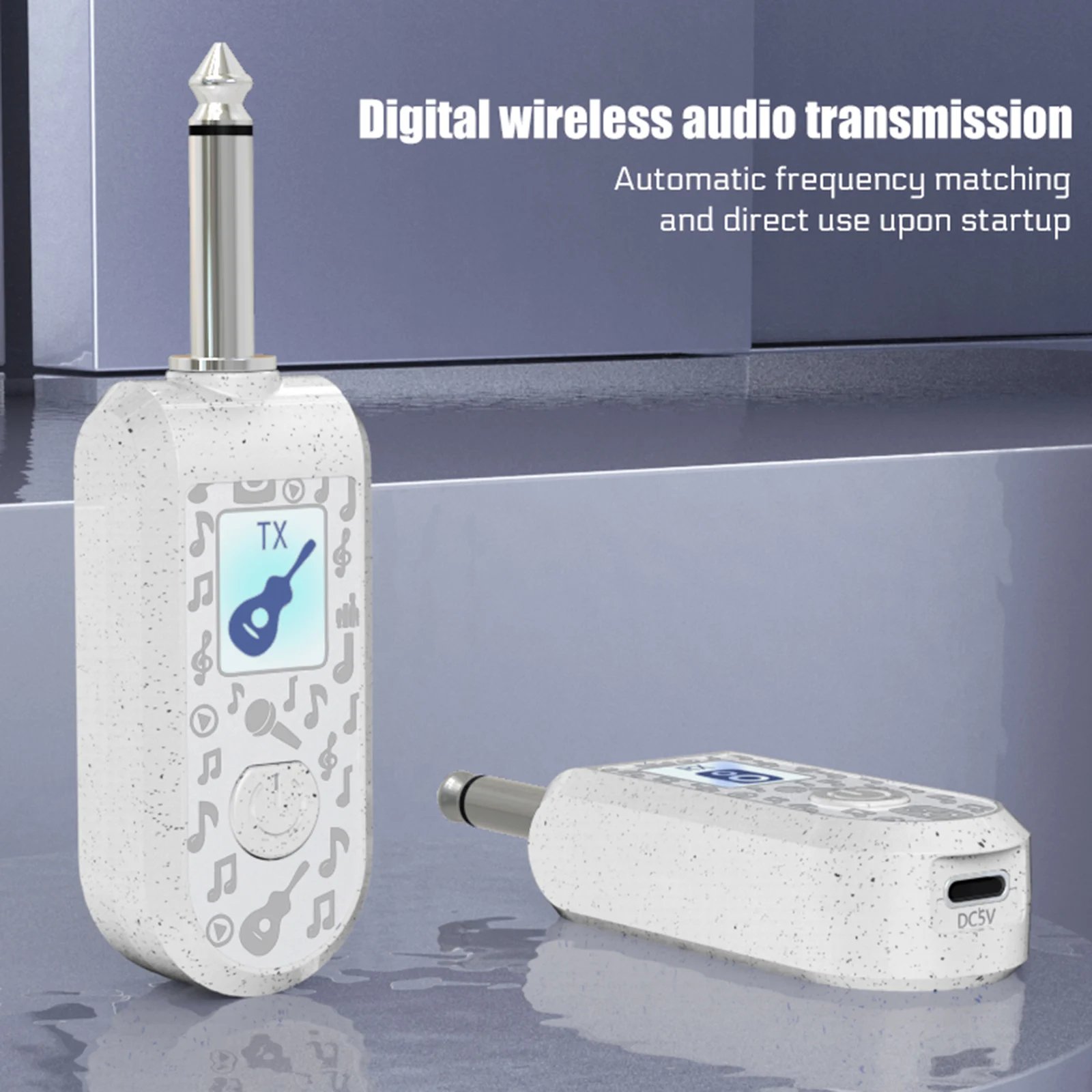 2.4G الغيتار اللاسلكي جهاز ريسيفر استقبال وإرسال الصوت مع صوت دقيق قابلة للشحن نظام الغيتار الرقمي للآلات الكهربائية