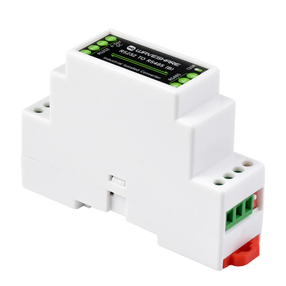 

Преобразователь Waveshare Industrial Rail типа RS232 в RS485 300- 115200 Активная цифровая изоляция Bps, широкое напряжение