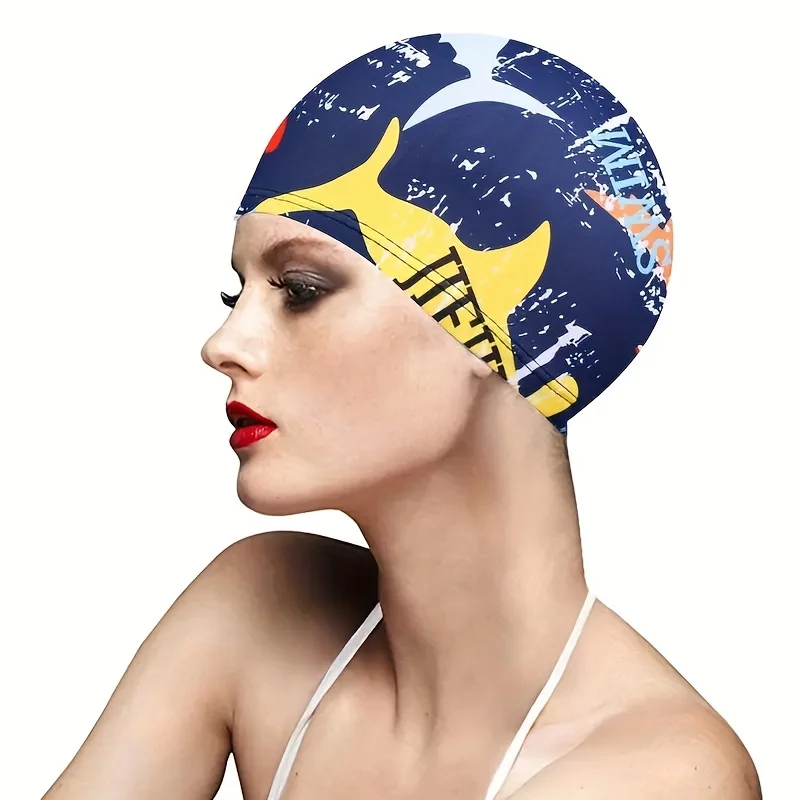 Swim Cap Men And Women Breathable High Elastic Cloth Swim Cap Color Comfortable No Cut Children\'s Swim Cap Universal