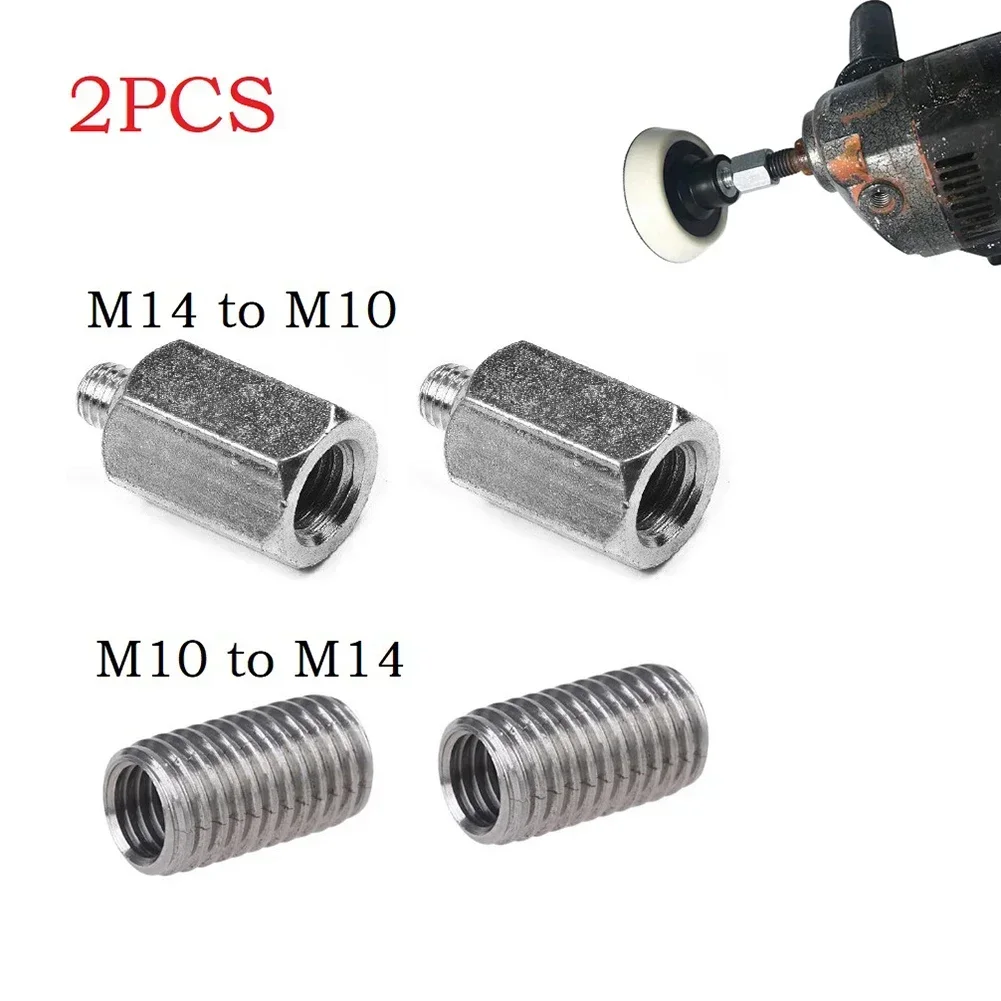 อะแดปเตอร์อินเทอร์เฟซอะแดปเตอร์อะแดปเตอร์อะแดปเตอร์ M10 To To M10 Silver Steel เครื่องบดมุม 2 ชิ้น/เซ็ต