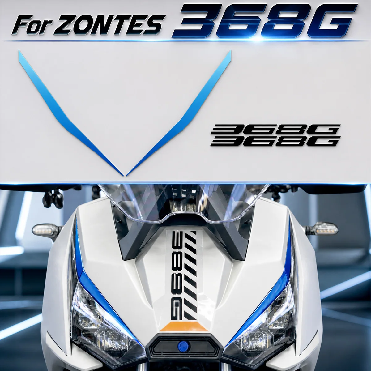 For Zontes 368G 368 G Motorcycle Headlight Waterproof Transparent Decals Decorative Modification Styling Accessories Stickers