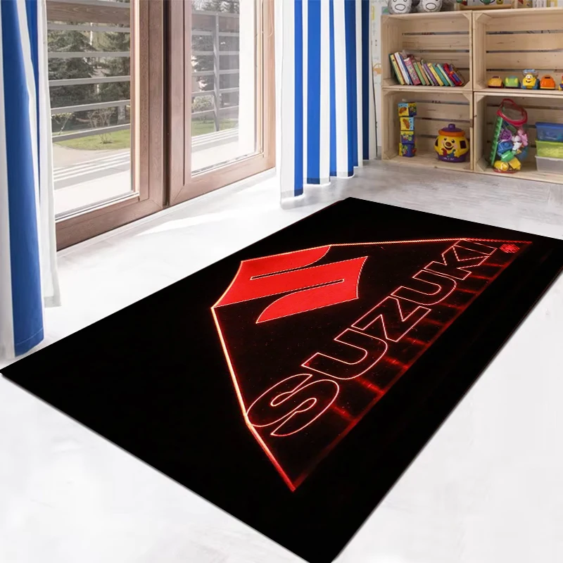 Room Entrance Rugs Foot Carpets Doormat Suzukis Floor Mats Motorcycle Carpet Non-slip Mat Home Kitchen Hallway Decor Welcome Rug