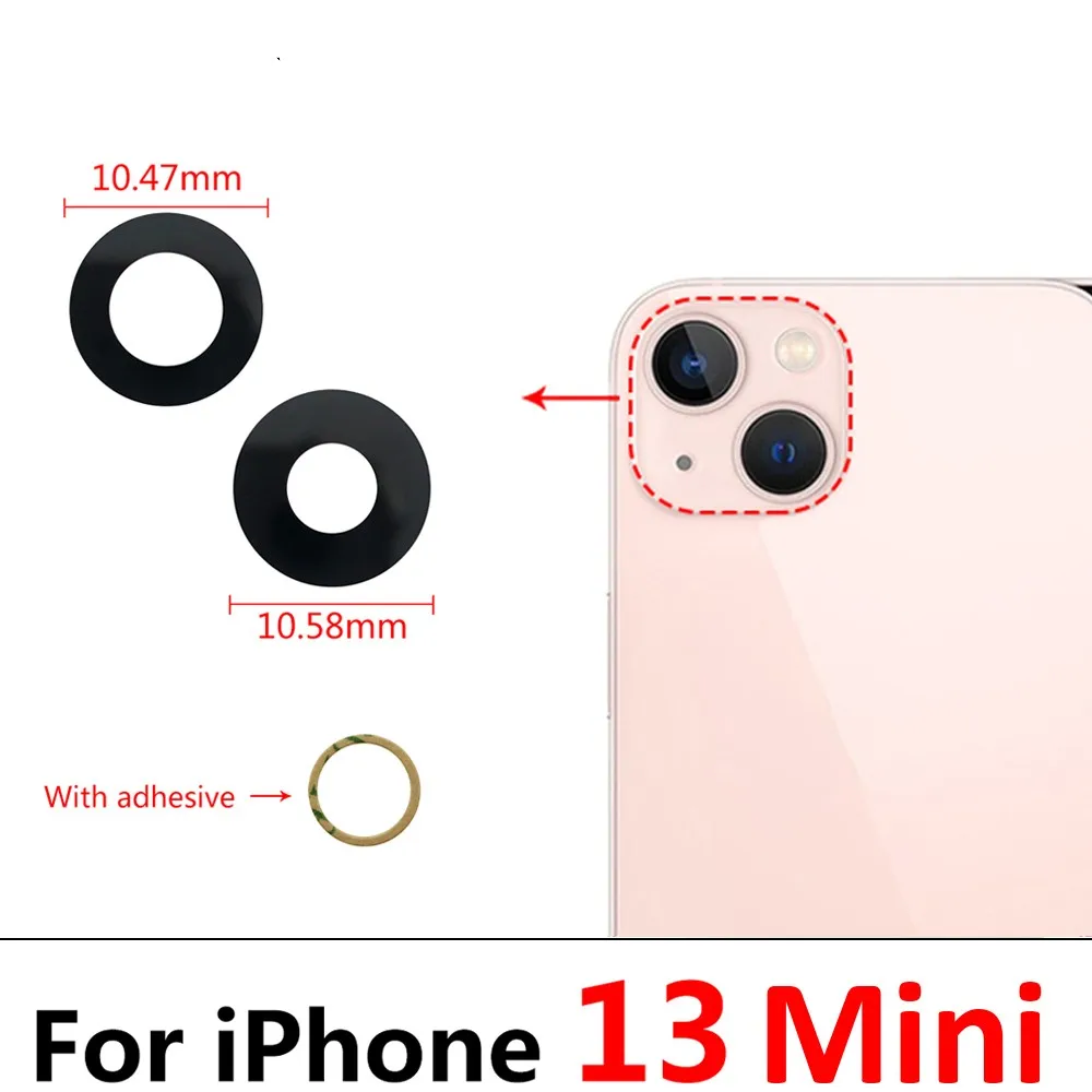 1 Set WAMY New Rear Back Camera Glass Lens Replacement For iPhone 13 Pro Max Mini With Sticker