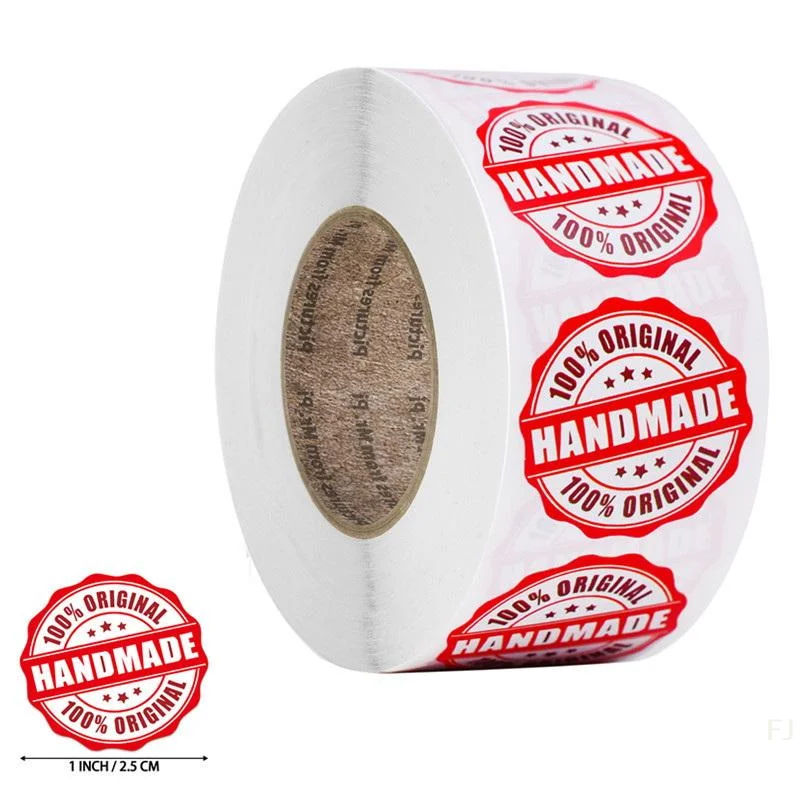 [YU500 Stück/Rolle, handgefertigt, Siegelaufkleber, Sammelalbum, Geschenk, Schreibwaren, Etikett, Kuchen, Backen, Aufkleber mit Liebe, Dankeschön-Aufkleber