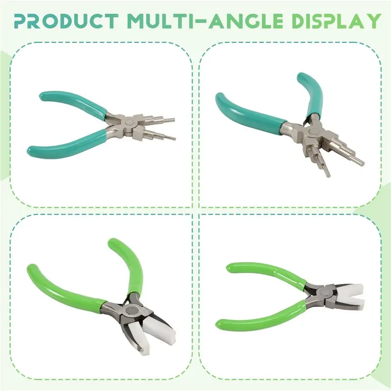 2 Pieces Jewelry Making Tool 6 In 1 Jewelry Pliers Wire Bending Pliers For Jewelry Making Beading Wire DIY Crafts Eco-Friendly
