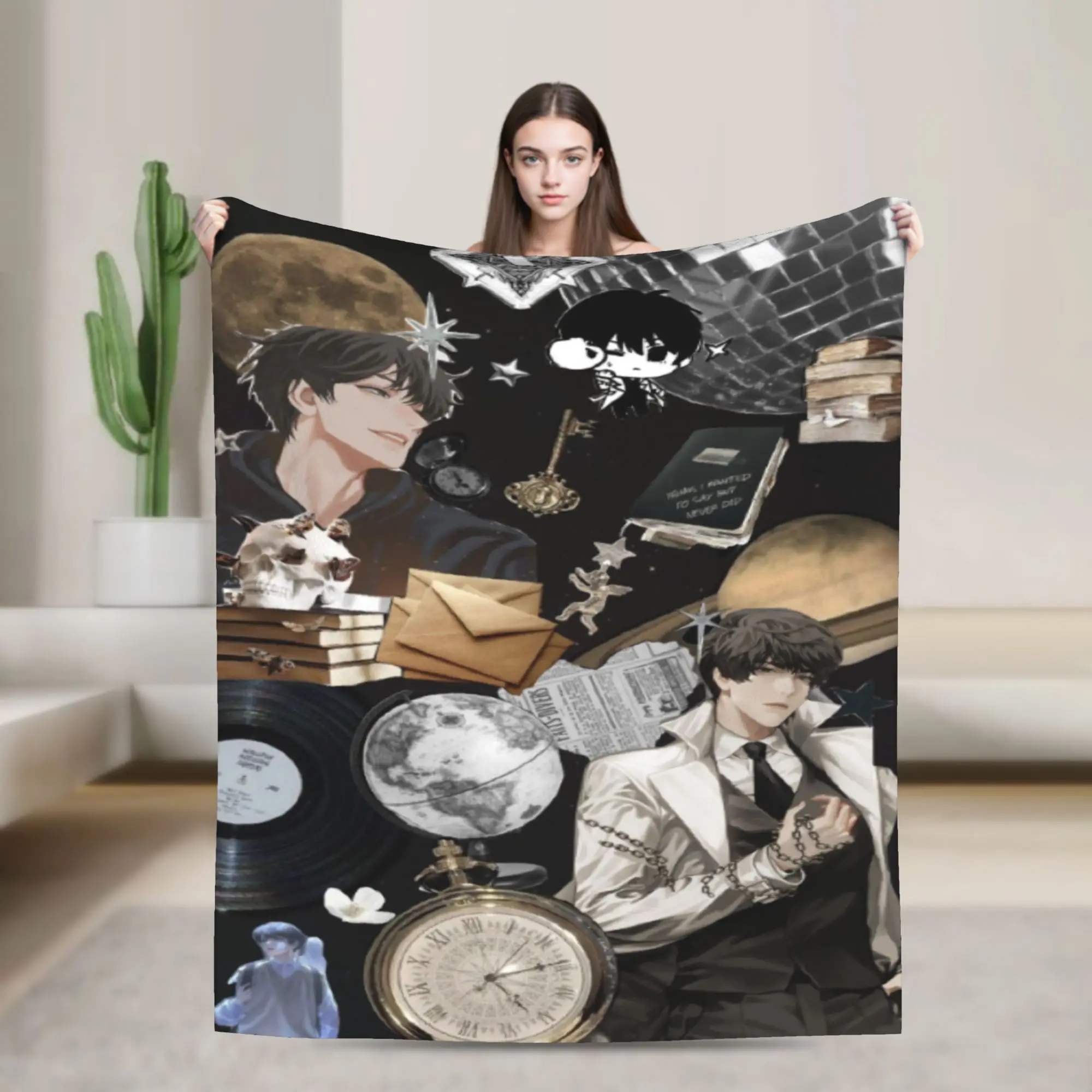 Novel Omniscient Reader Viewpoint  Blankets Velvet  Cozy Lightweight Thin Throw Blanket for Bedding Plush Thin Quilt