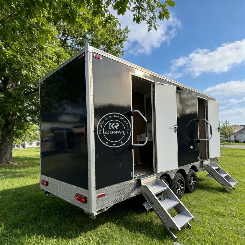 

Mobile Luxury Bathroom Restroom Unit Public Restroom Portable Mobile Wedding Shower Toilet Trailer for Events