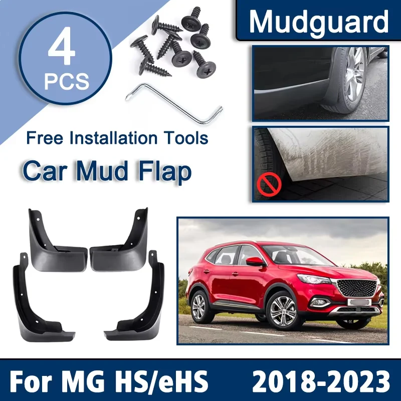 

4 шт. автомобильные брызговики для MG HS, аксессуары EHS MK1 AS23 2018-2023 2022, брызговики, передние и задние крылья, автомобильные защита колес