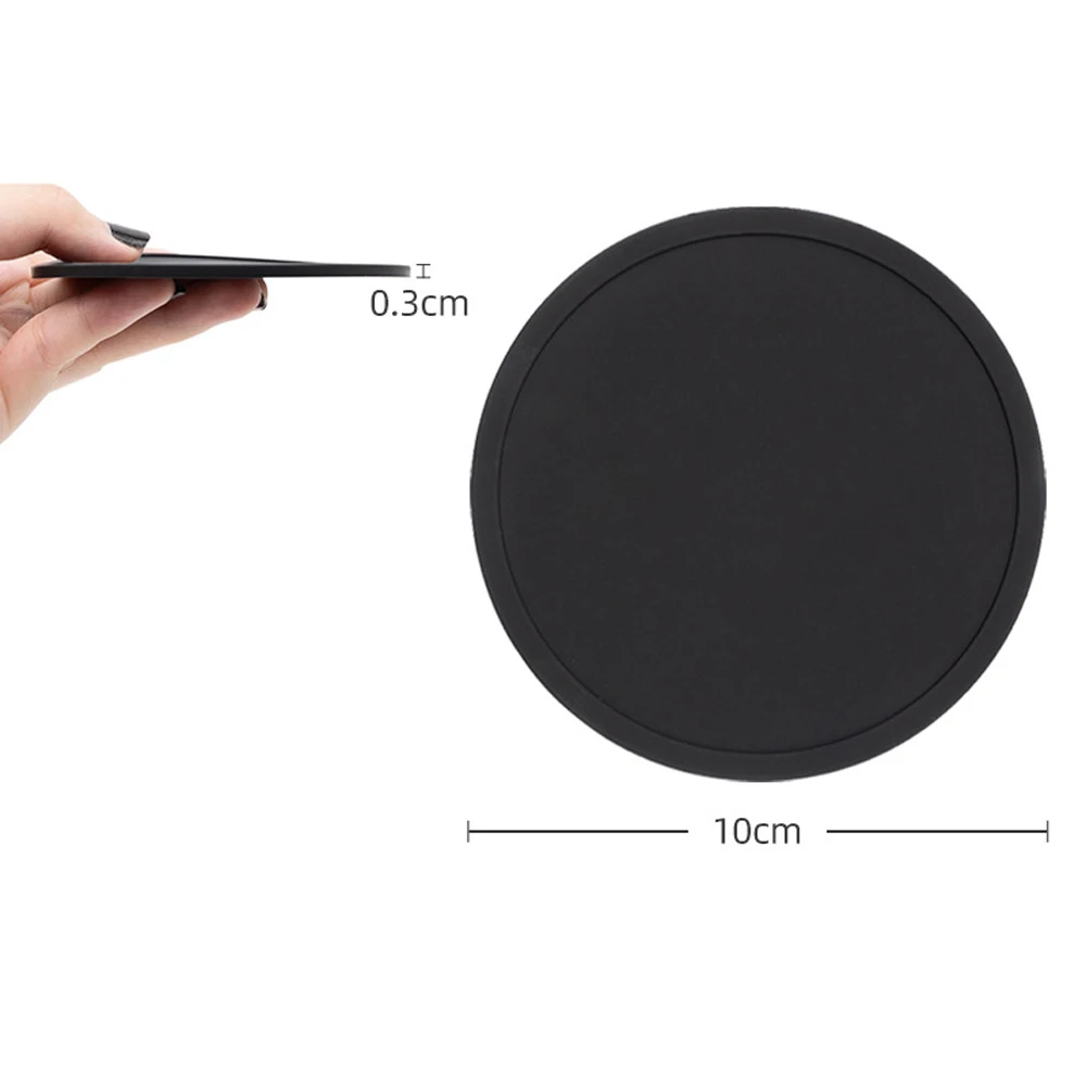 Silicone Drink Coasters with Holder Outdoor Cup Mat for Hot or Cold Drinks, Thickened, Non-Slip,Non-Stick
