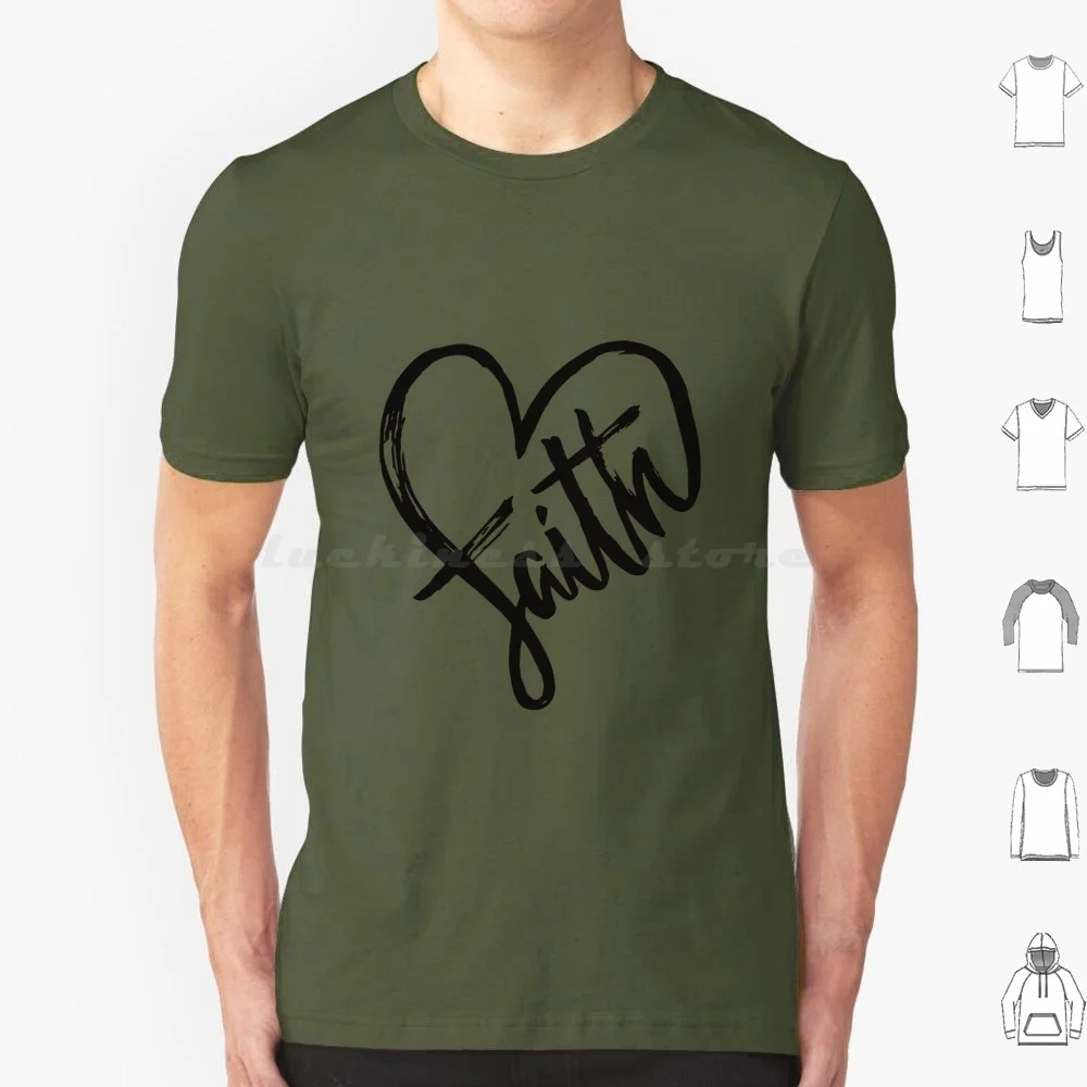 Faith T Shirt Big Size 100% Cotton Faith Christianity Faithful Kwalling Kim Walling Kimwalling