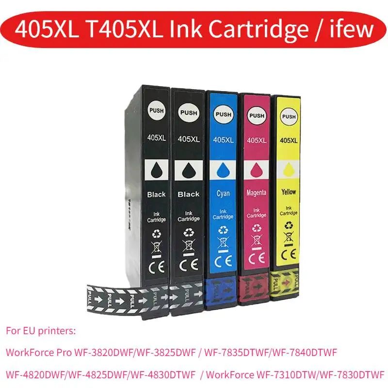 

405XL 405 XL Ink Cartridge T405 Compatible For Epson WF-3820 WF-3825 WF-4820 WF-4825 WF-4830 WF-8310 WF-7830 7840 7835 Printer