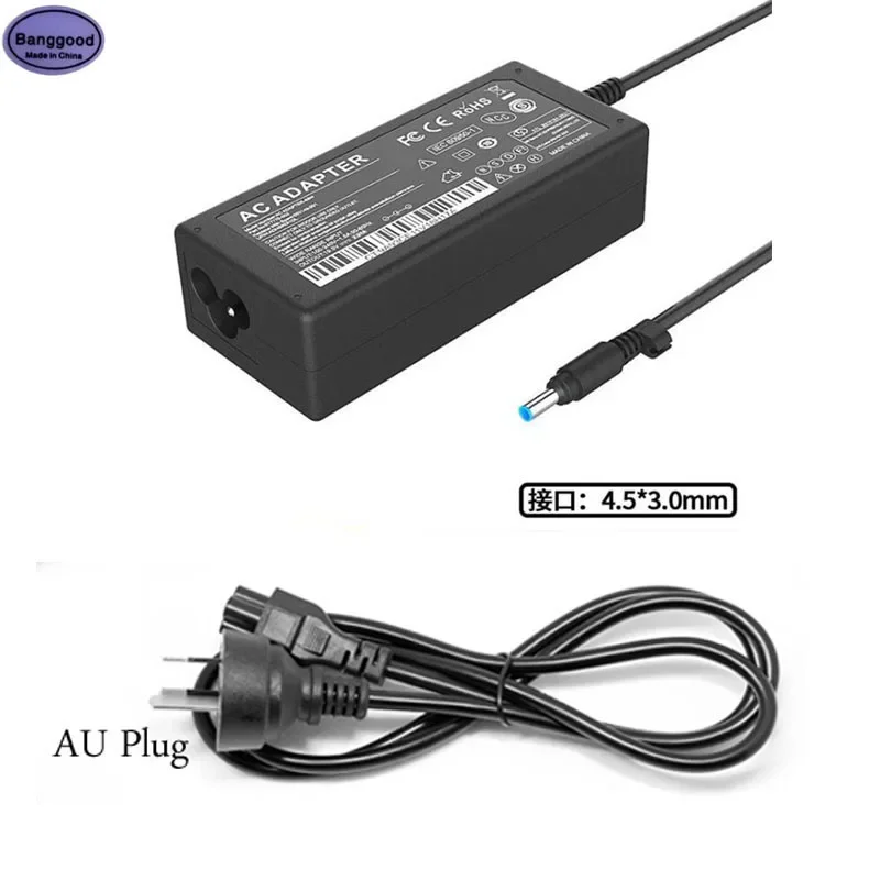 

18.5V 3.5A 45W 4.5*3.0mm Laptop Charger w/ AC Power Cable for Dell Xps 12 13-L321X Inspiron 15-3552 for HP Stream X360 11 13 14