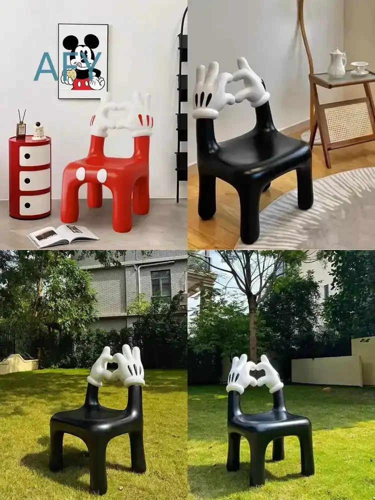 Lovely Creative Cartoon Stool for Modern Living Room Chairs Design Small Bench for Nordic Home Furniture Love Decorative