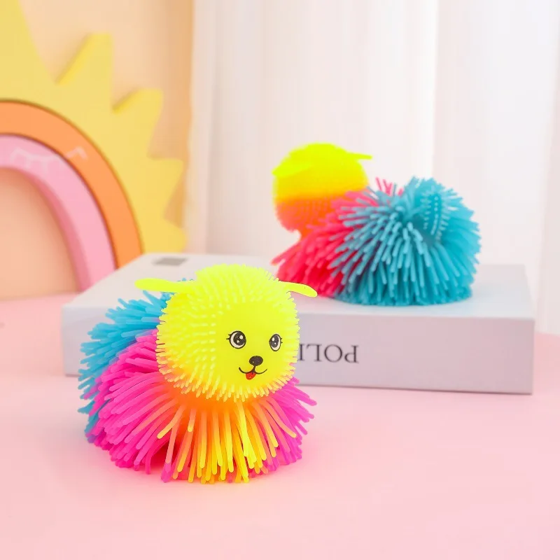 1 pz giocattoli da spremere per cuccioli palla a rilascio luminosa, giocattolo antistress per bambini, palla elastica regali di compleanno giocattolo antistress
