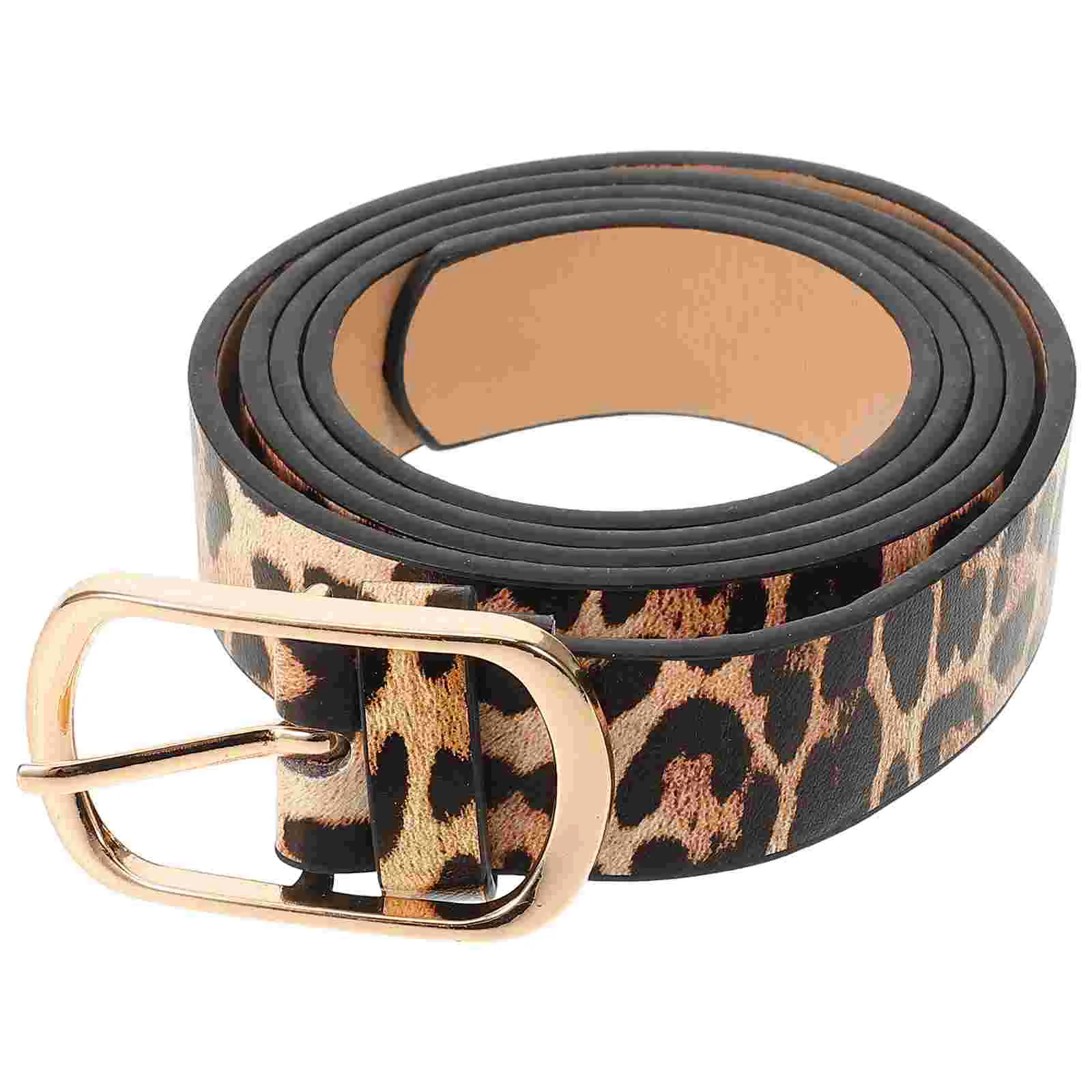 Feminino genuíno leopardo impressão cinto elegante tudo para jeans moda feminina cinto casual calças de negócios presente aniversário