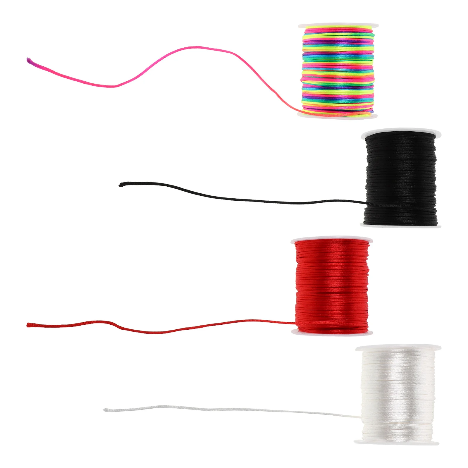 

4 Rolls Waxed Braided Polyester Craft String Bracelet Cord for Jewelry Making Necklace Beading Supplies Decorative Rope