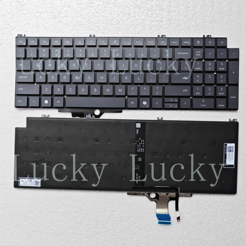 

f New For Dell Pro Max 16 MC16250 MC16255 16 Plus MB16250 US Keyboard Backlit