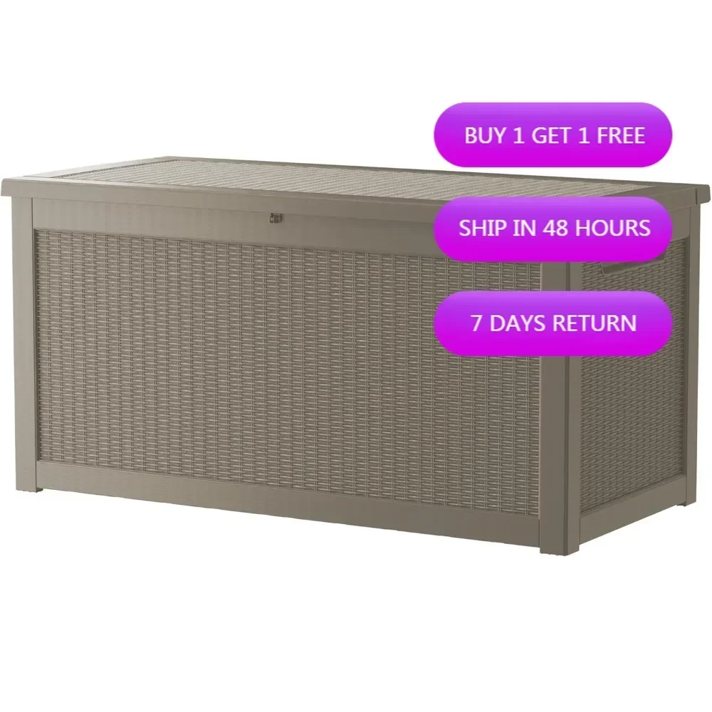 Hot salesLarge Waterproof Resin Deck Box for Outdoor Storage - Secure Patio Bin Ideal for Pool Gear, Cushions, and Furniture