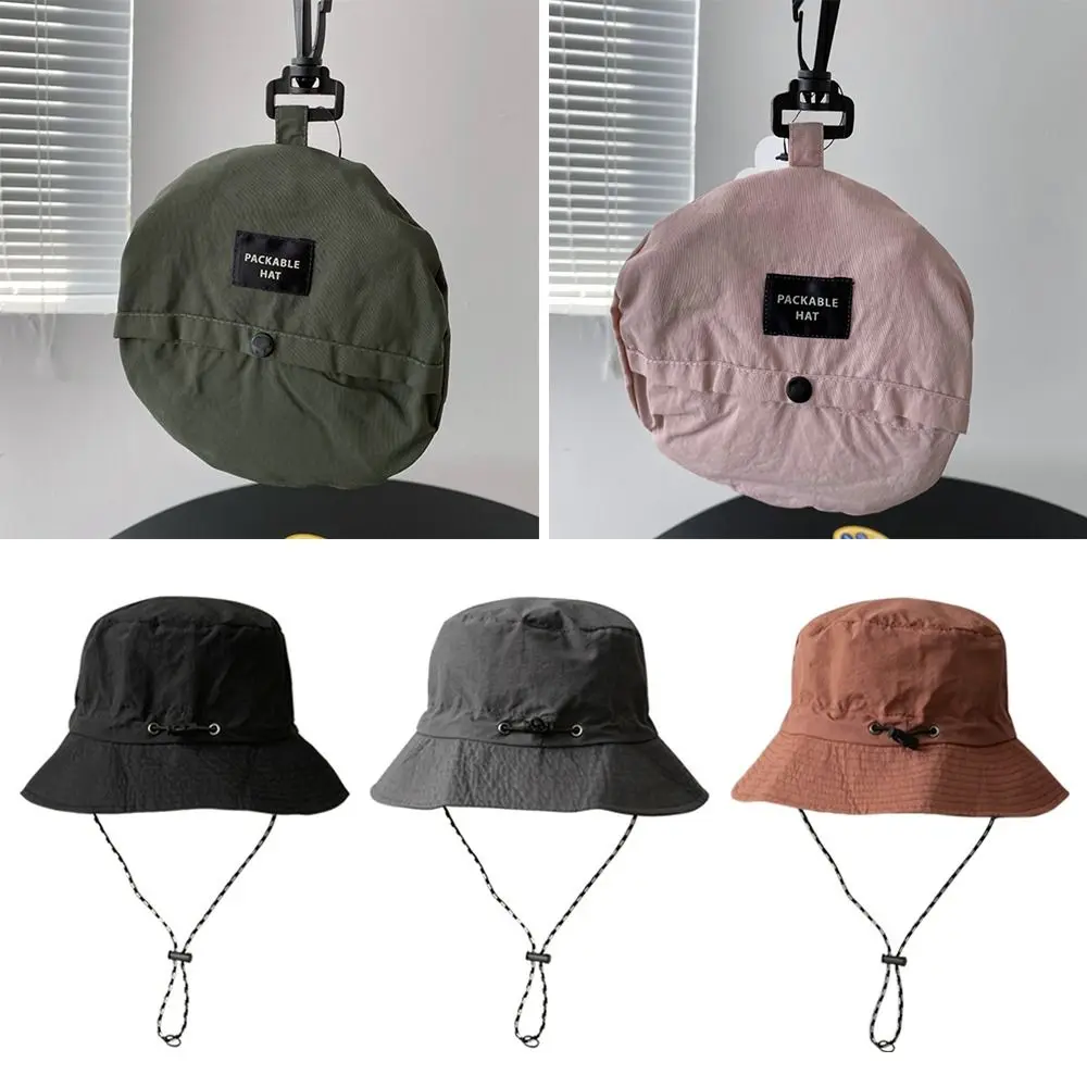 

Anti-UV Mountaineering With Storage Bag Waterproof Sun Protection Fishing Cap Panama Cap Sun Hat Bucket Hat