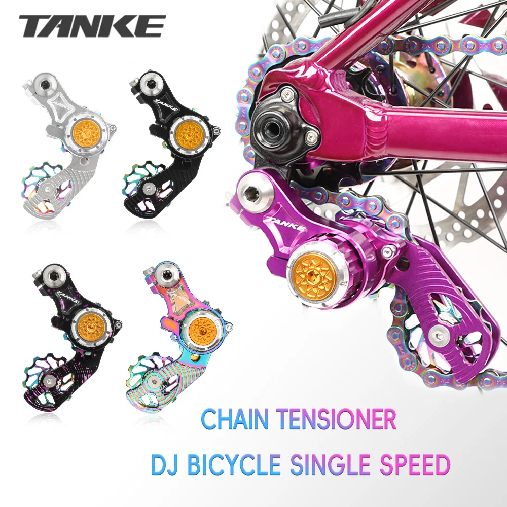 AliExpress TANKE MTB Chain Tensioner single-speed DJ Bicycle Single Speed Chain Guide Folding Bike aluminum alloy Bicycle Accessories CNC