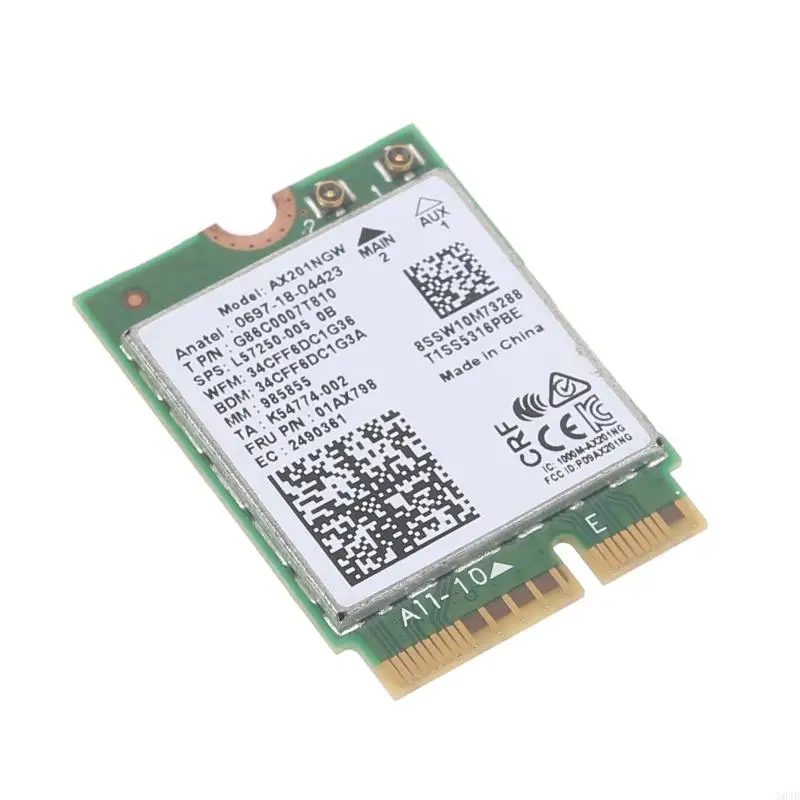 N84B AX201NGW NGFF UNTUK M.2 Untuk Kunci E WIFI WIFI 6 Kartu Jaringan 2.4 802.11ac Axe-Compatible 5.0 Band WiFi yang dengan