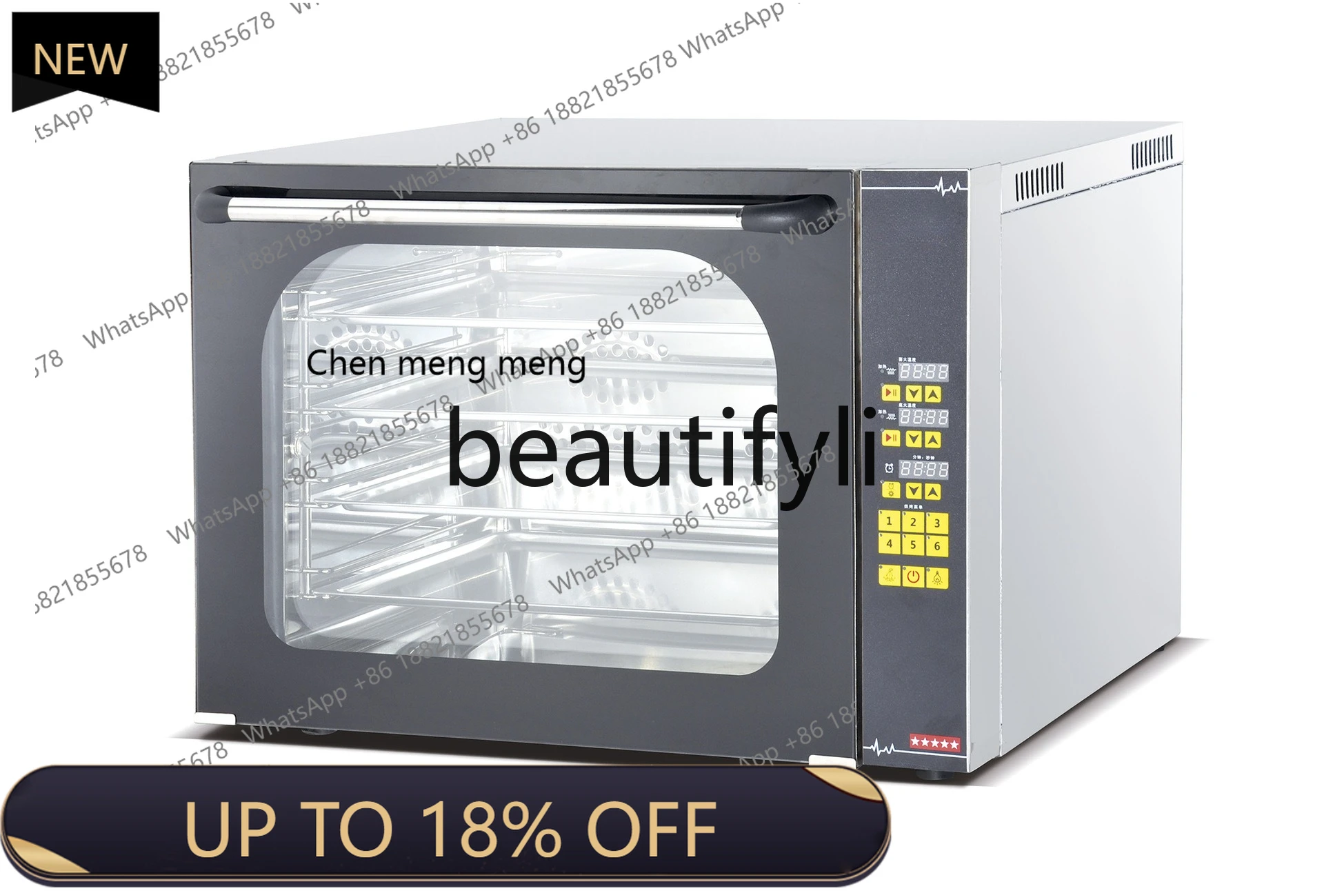 

New arrive Baking electric oven timing multi-function full perspective hot air circulation oven baking pizza multi-purpose