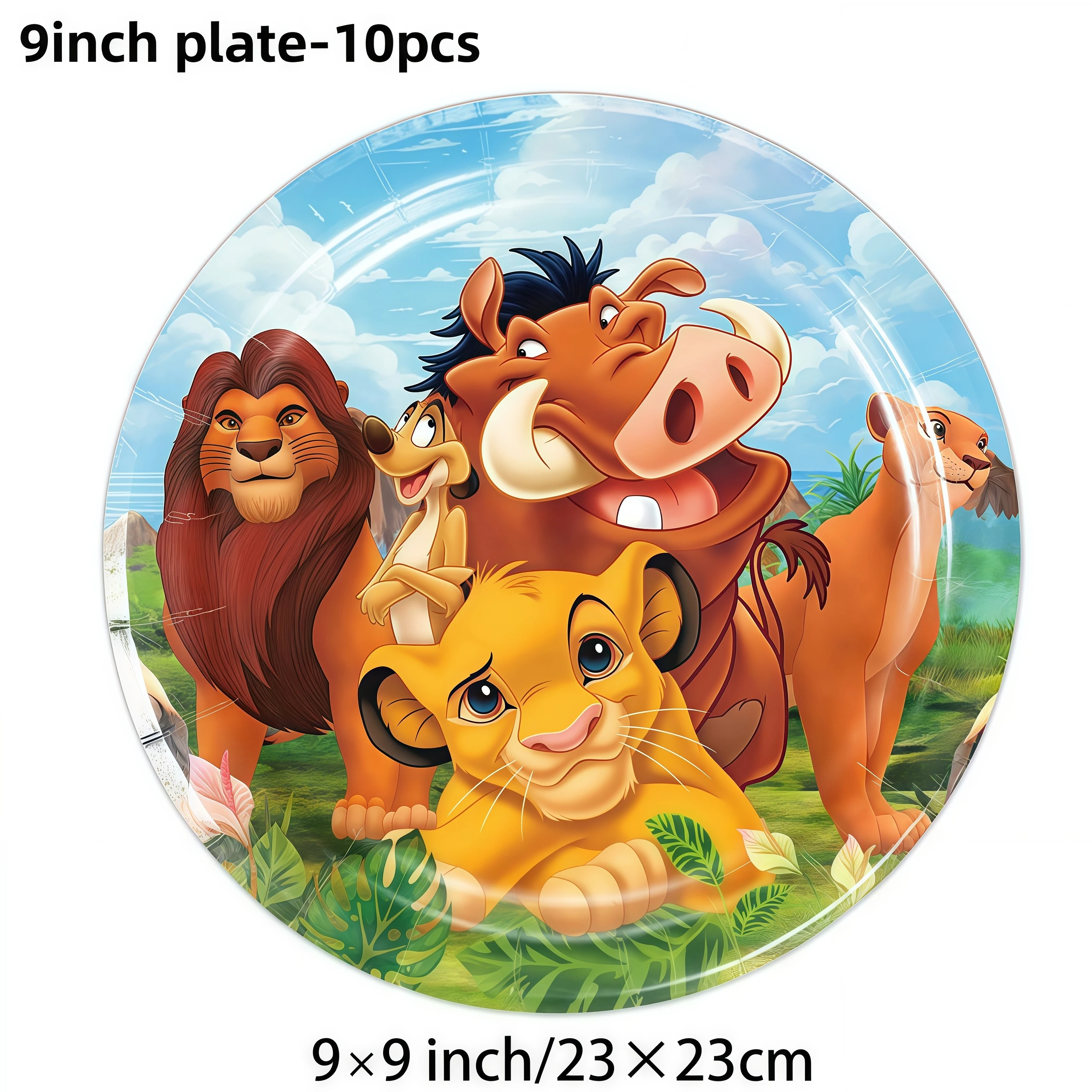 König der Löwen Simba Geburtstagsdekoration Partyzubehör Cartoon-Becher Teller Servietten Tischdecke für Kindergeburtstag Geschenk Babyparty – Detail 27