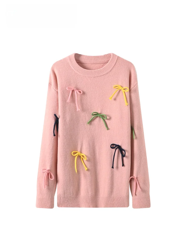 

Свободный крой Long Sve круглый свитер Ne для женщин больших размеров, осень-зима, новый утягивающий модный топ, удобный дышащий