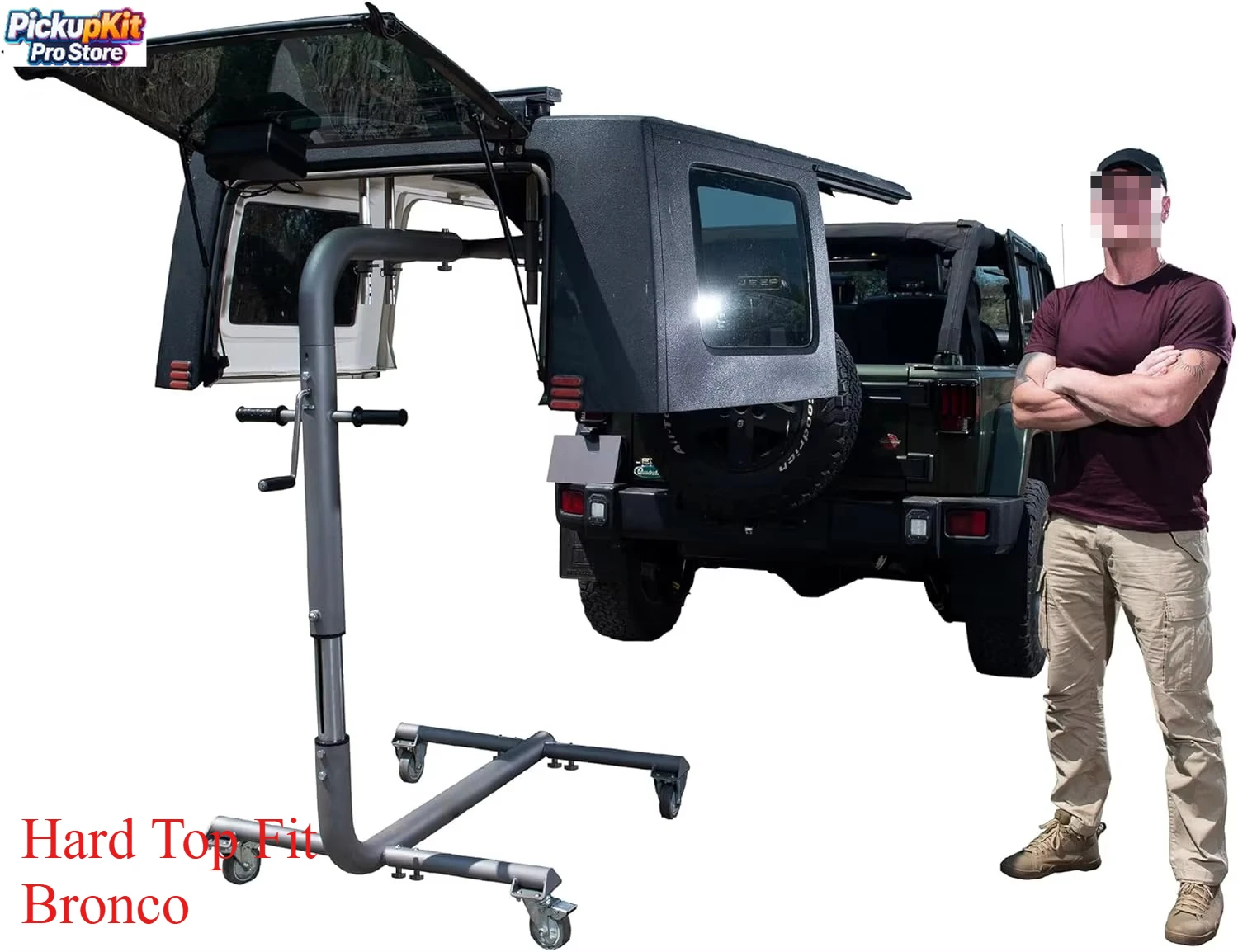 

Factory Supply Hard Top Lift 200Lbs Stainless Steel Fit Bronco One-Person Operation