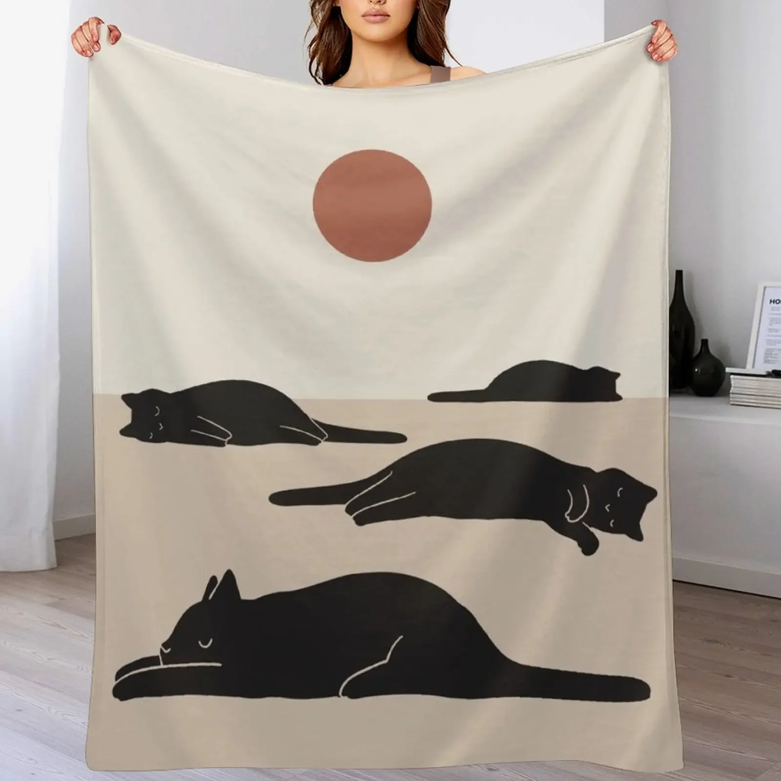 

Cat Landscape 69 Throw Blanket Softest Luxury decorative Bed covers Blankets