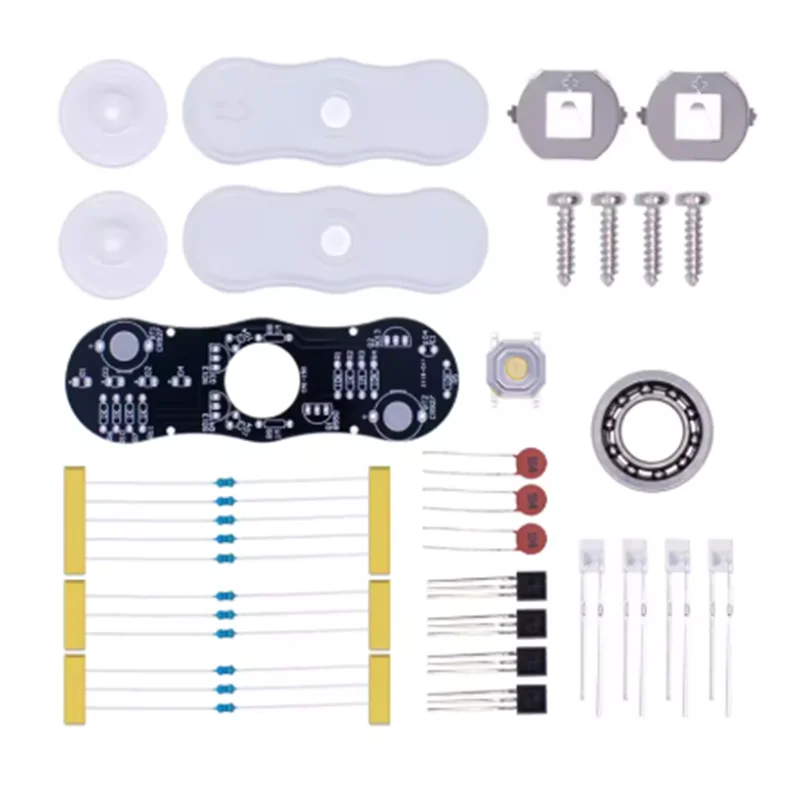 Kit electrónico DIY, giroscopio LED para la yema del dedo, rotación POV, diodo colorido, Spinner luminoso, Kit de giroscopio de entrenamiento de soldadura SMD