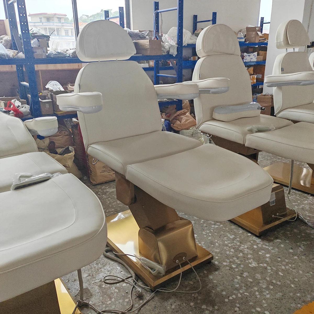 سرير كهربائي متعدد الوظائف للعناية بالجمال، طاولة تدليك للعلاج المائي للوجه، كرسي صالون، سرير رموش، متجر أثاث تجاري #6