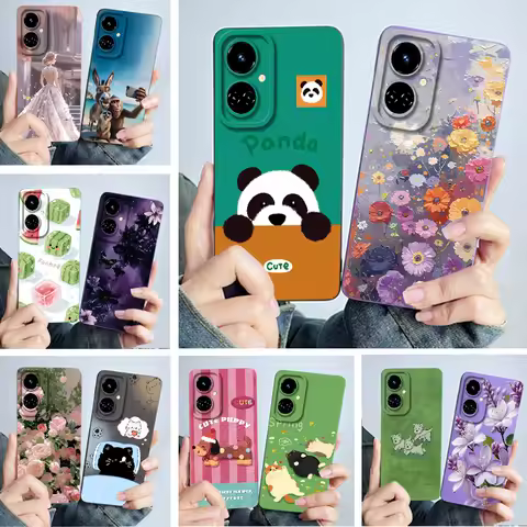 Casing For Tecno Camon 19 Pro CI8n / Camon 19 CI6n / Camon 19 Neo CH6i Girls Cats Soft TPU Silicone Protective Case Back Cover
