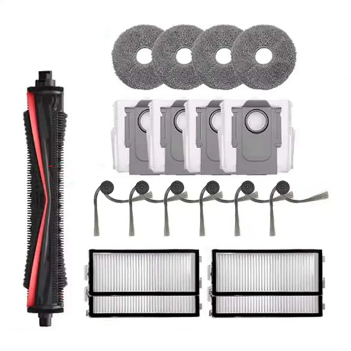 A543U Aug. For G30 Space/Saros Z70 Vacuum Cleaner Spare Parts TriCut Brush Side Brush Dust Bag Filters Mop Cloth