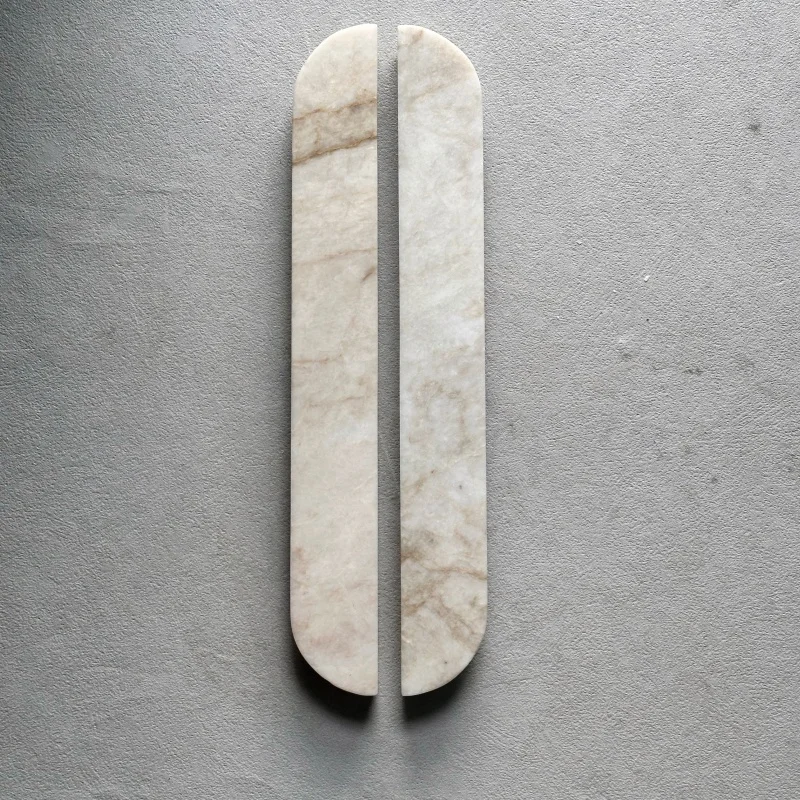 STONEKOCC Custom Hot Sell Multiple Sizes Taj Mahal Quartz Handles Pull Handles For Wardrobe Drawer Kitchen-Luxury Modern Durable