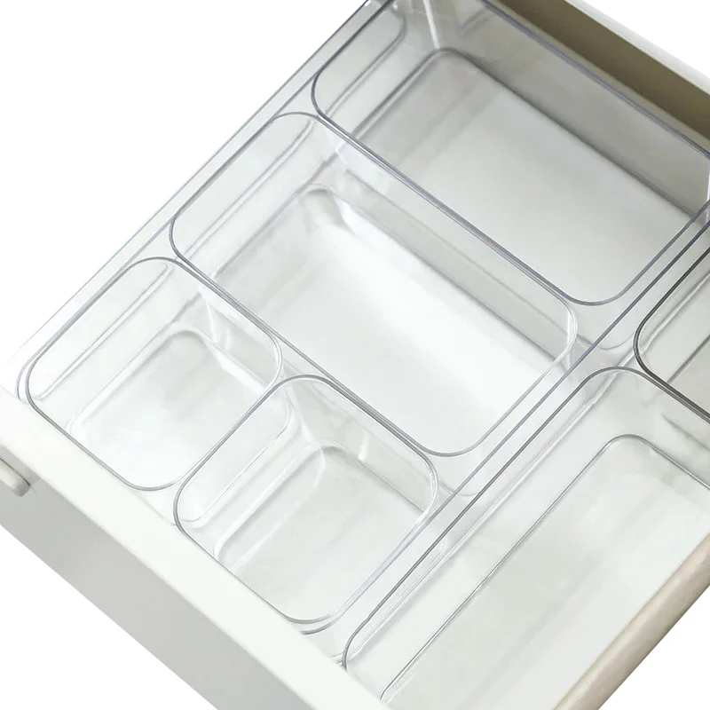 Desktop Storage Box Drawer Divider Box Container Drawer Organizer Table Jewelry Box Makeup Organizer Box Transparent Storage Box