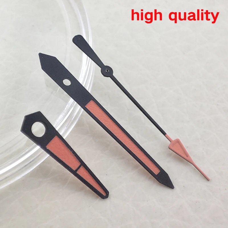 Orange & Pink Two-Tone Luminous Watch Hands - Super Glow Hands Set for NH35 NH36 4R Movements - Unique Watch Mod Parts